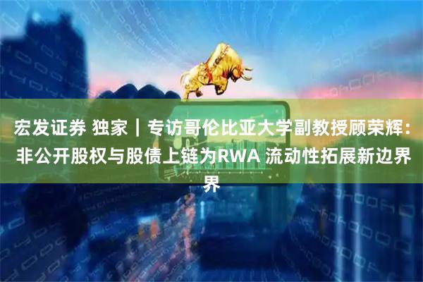宏发证券 独家｜专访哥伦比亚大学副教授顾荣辉： 非公开股权与股债上链为RWA 流动性拓展新边界